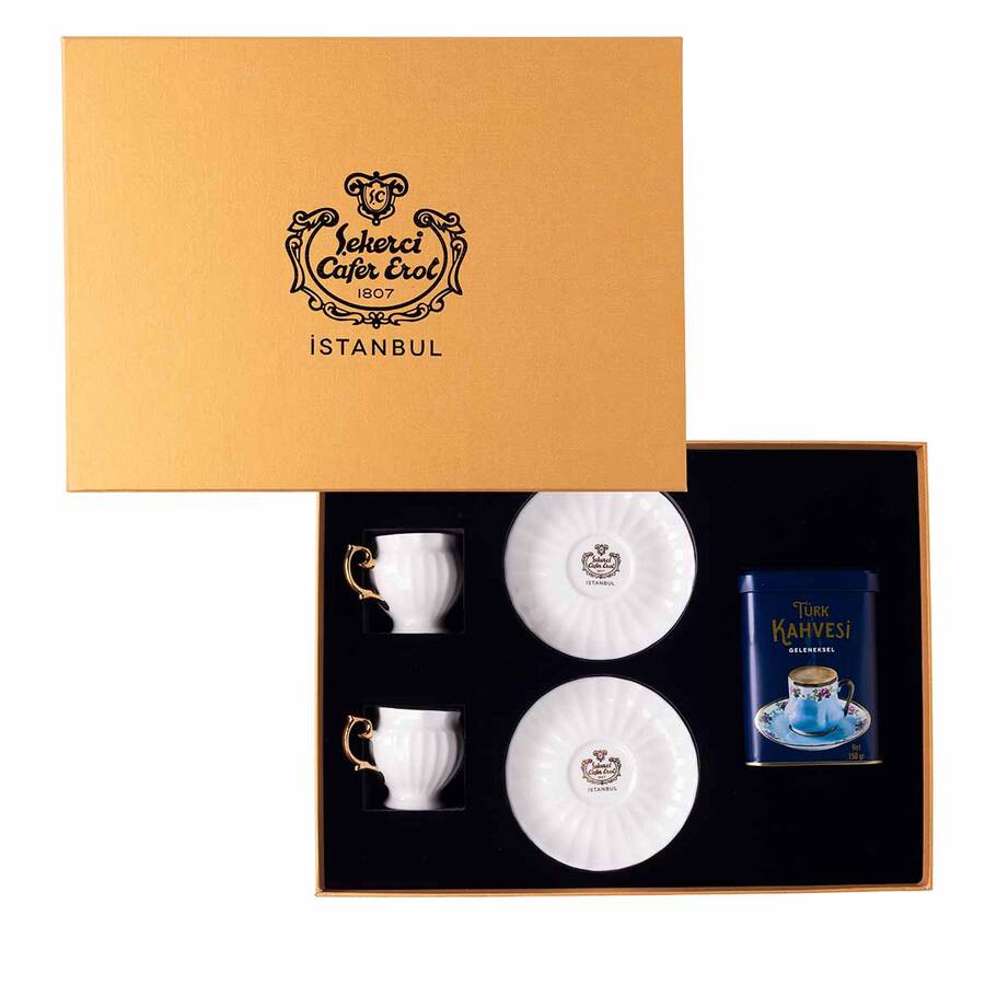 Anatolische koffiekop set van 2 en koffie cadeau
