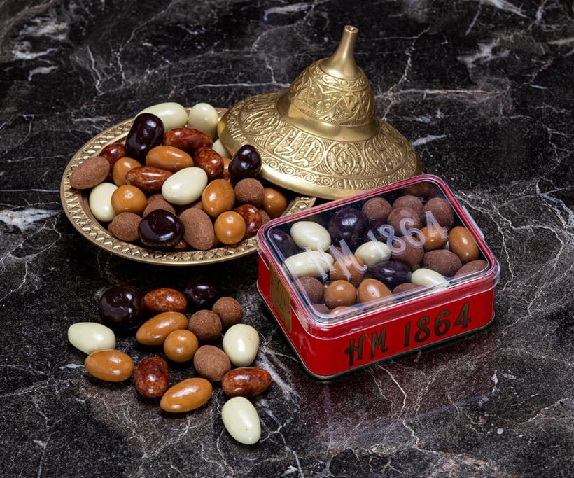 Variety of Flavors Assorted Dragee - Small Metal Box