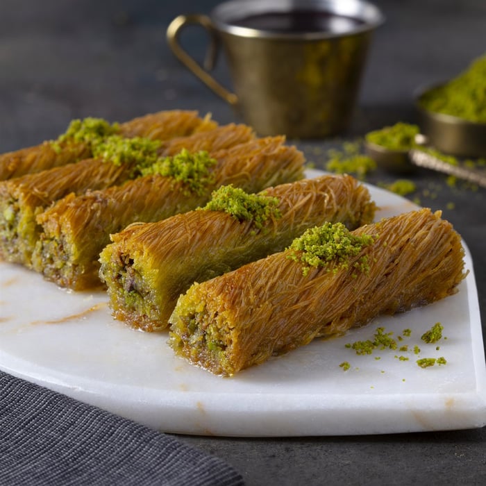 Burma Kadayif με φιστίκι σε δίσκο 2,8 KG - Μεγάλη συσκευασία δίσκου