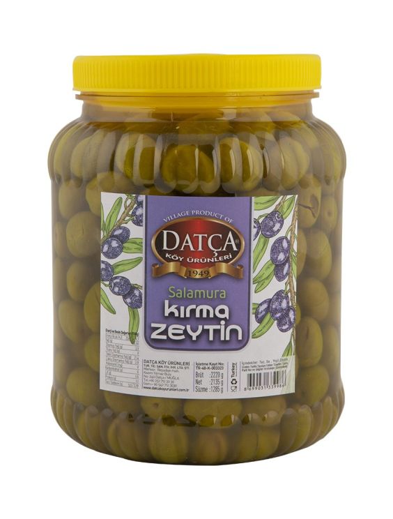Krossade gröna oliver 2 kg.
