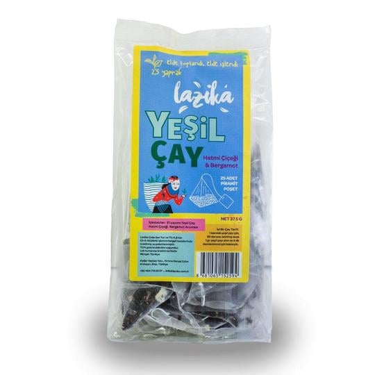 Zöld tea bergamottal és mályva virággal piramis tea 25 csomaggal