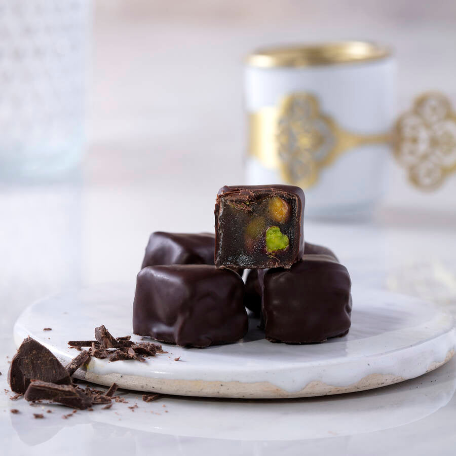 Pistácios artesanais com cobertura de chocolate Turkish Delight 1 Kg.