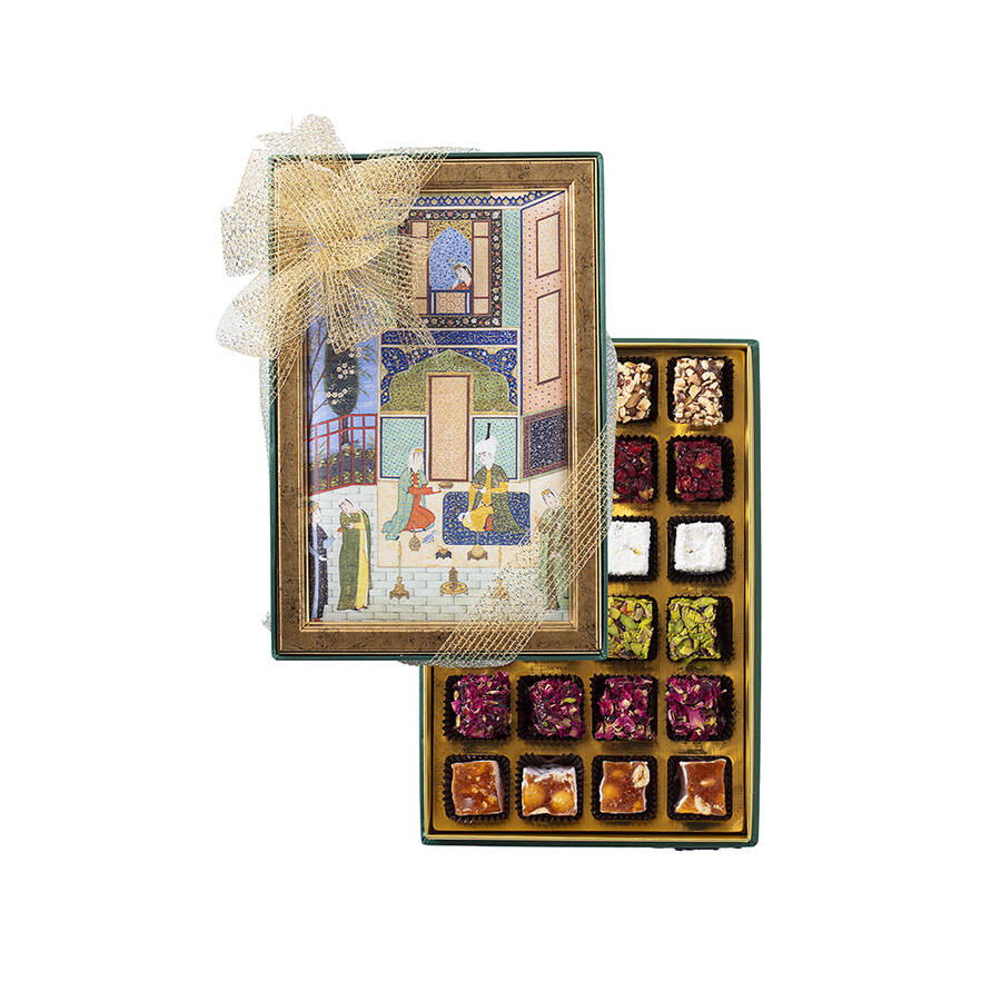 Delicia Turca Especial Hecha A Mano En Caja Enmarcada De Arte En Miniatura