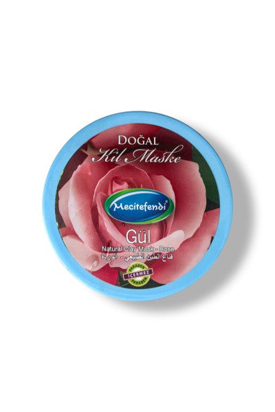 Naturlig lermask med rosinfusion