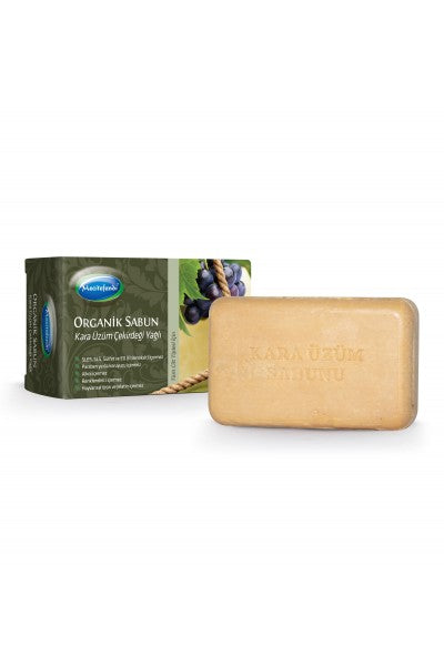 Ekologisk svart druvkärntvål 125 g.
