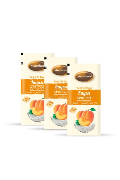 Ekologisk naturlig lera hudvårdsmask aprikos 20 g. (3-pack)