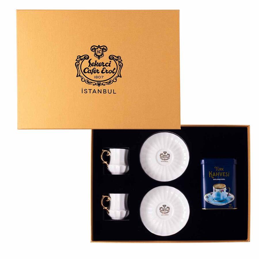 2 Pieces Coffee Cup Set with Coffee Gift