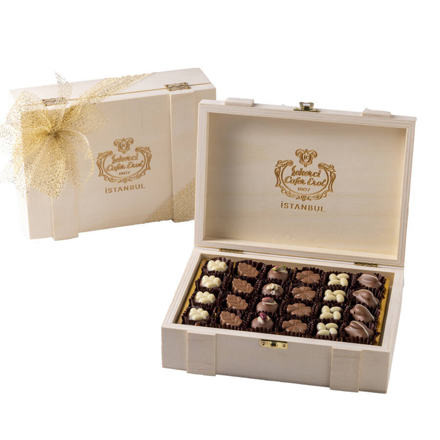 Chocolate especial Premium em caixa de madeira