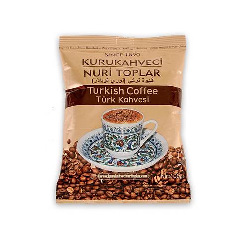 Autentiskt premium turkiskt kaffe i folieförpackning 100 g.