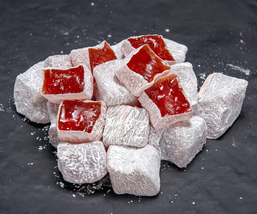 Authentic Rose Flavor Turkish Delight 1 Kg.