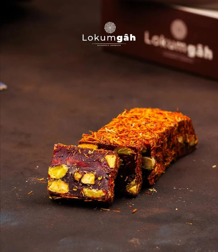 Saffron Coated Pomegranate Flavored Pistachio Turkish Delight 1 Kg.