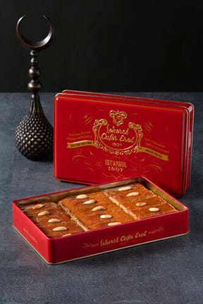 Almond Damascus Dessert in Red Tin Box