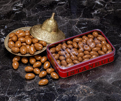 Gourmet Treat Almond Milk Chocolate Dragee - Large Metal Box