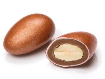 Bronze Colored Chocolate Covered Almond Dragee 1 Kg.