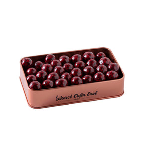 Blackberry Flavored Exploding Dragee in Bronze Tin Box 300 G