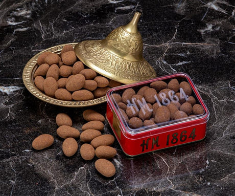 Cinnamon Almond Chocolate Dragee - Small Metal Box