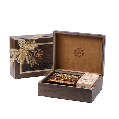 Authentic Turkish Delight Decorative Illustrated Wooden Box