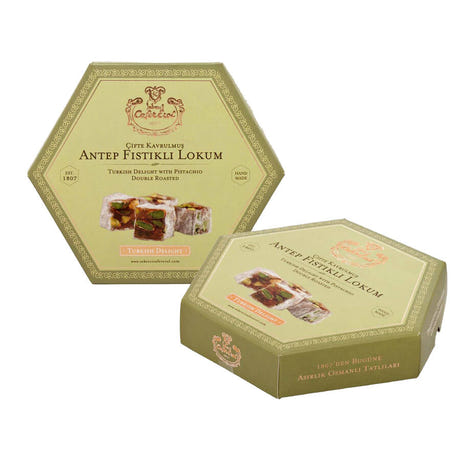 Double Roasted Pistachio Turkish Delight in Hexagonal Box — view 2