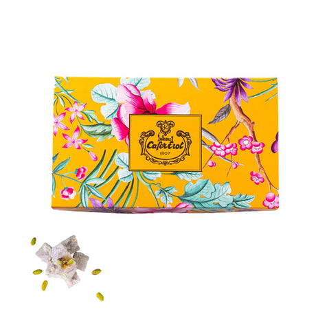 Double-Roasted Pistachio Lokum in Patterned Box