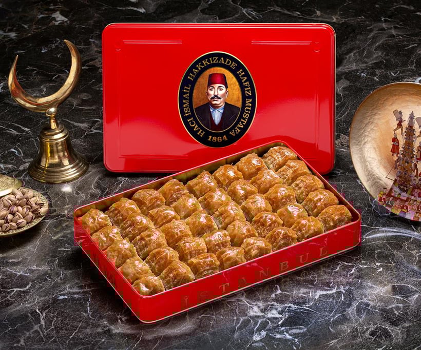 Sucha baklava Premium z pistacjami - duże pudełko XL