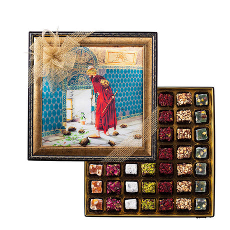 Handmade Special Turkish Delight in Turtle Tamer Framed Box