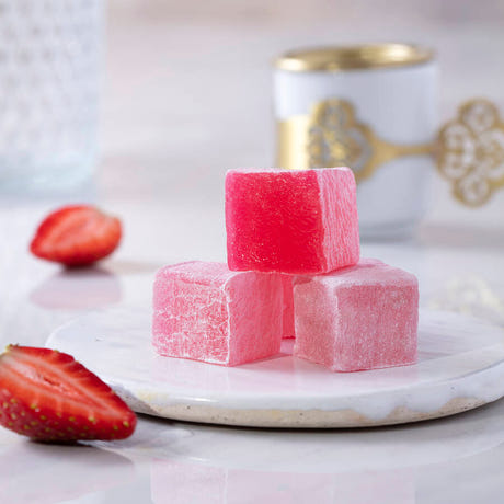 Fruit Infused Strawberry Flavored Turkish Delight 1 Kg.