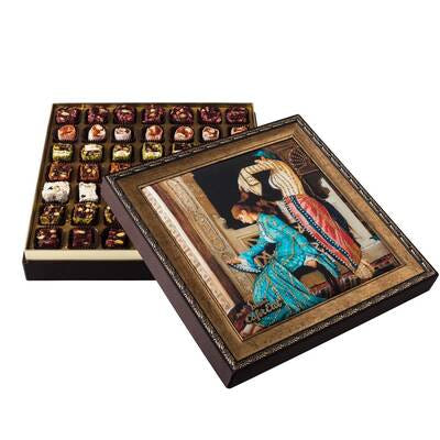 Turkish Delight - Girl Combing Hair Framed Box