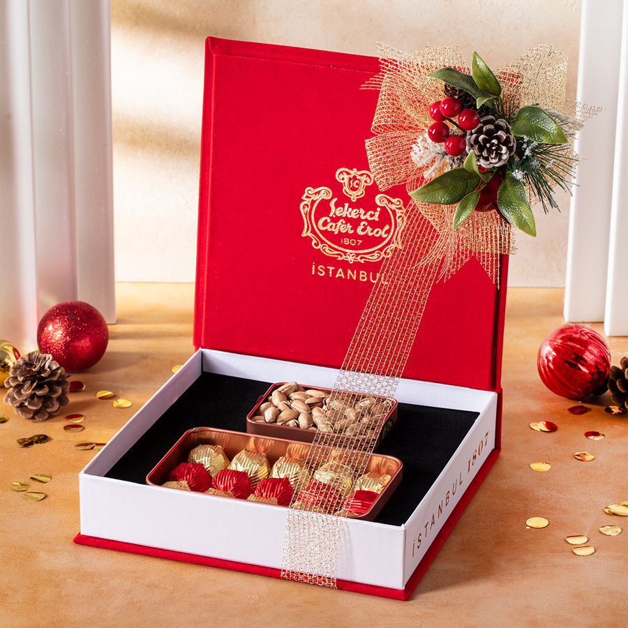 Squisito Regalo Set Di Cioccolato Di Velluto rosso