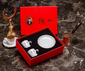 Premium Turkish Coffee Cups 2 Pieces in Kraft Box