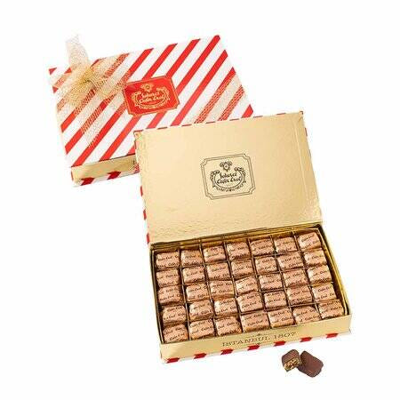 Krokan Chocolate in Red and White Striped Box 70 Pieces