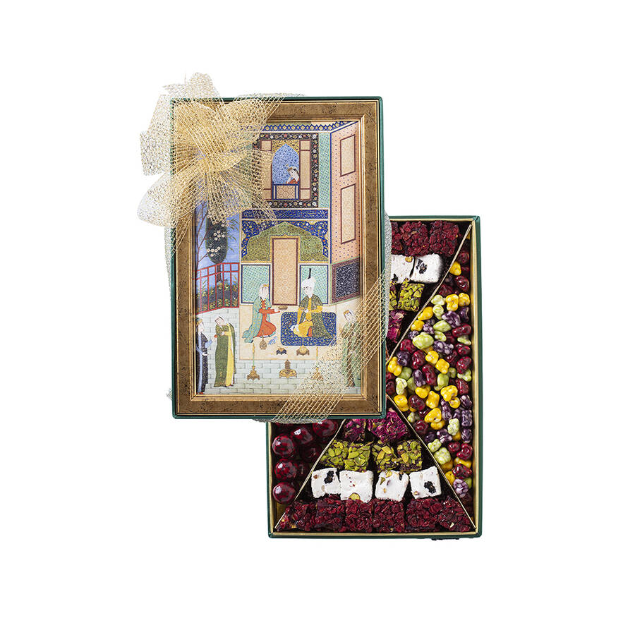 Speciale Turkse Delight en Dragee in Miniatuur Kunst Ingelijst Doosje