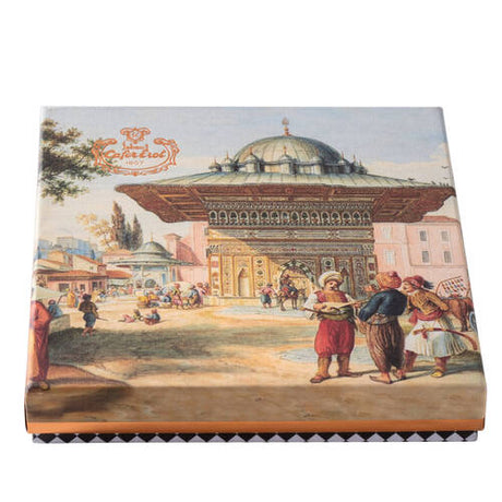 Podwójnie prażone pistacje Turkish Delight w osmańskim pudełku upominkowym