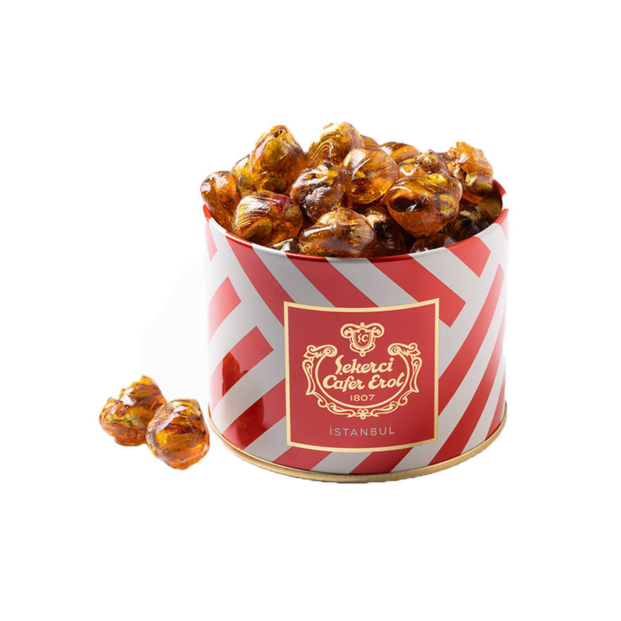 Pistachio Rock Candy σε κρυστάλλινο καπάκι κουτί κασσίτερου