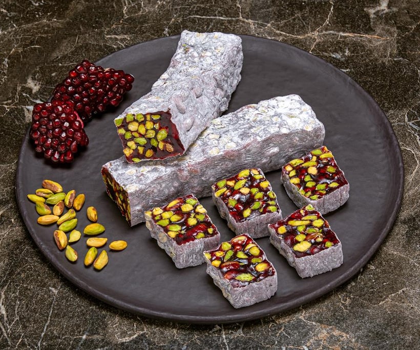 Rich Pomegranate Pistachio Croquant Turkish Delight 1 kg.
