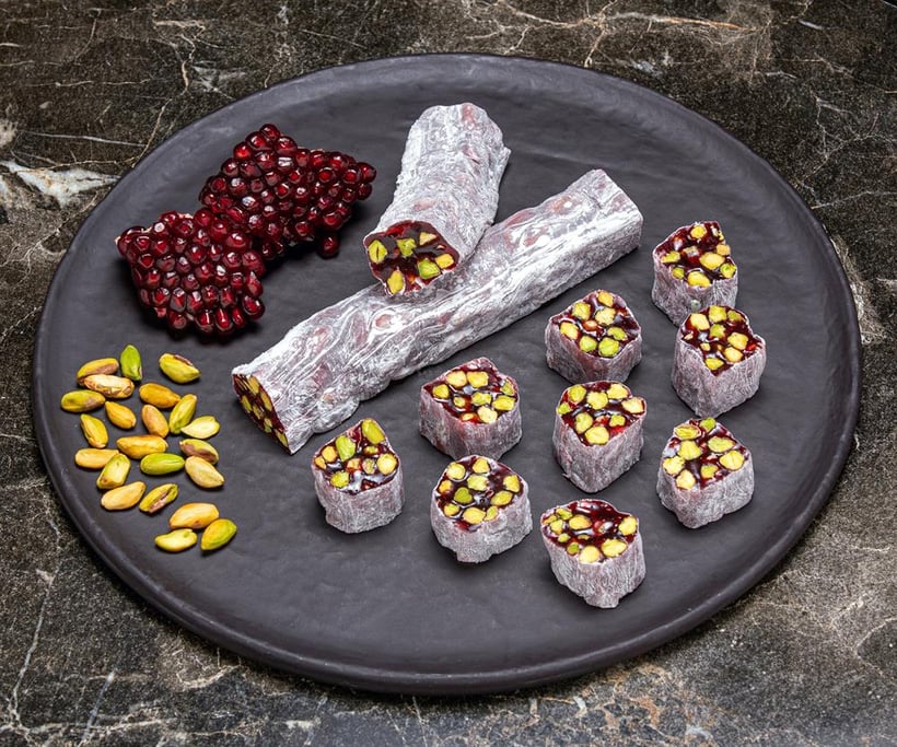 Rich Pomegranate Pistachio Wick Turkish Delight 1 kg.