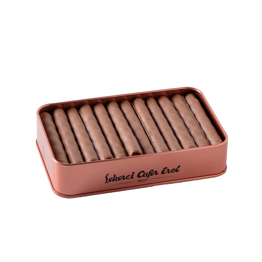 Premium Chocolate in Bronze Tin Box 250 G.