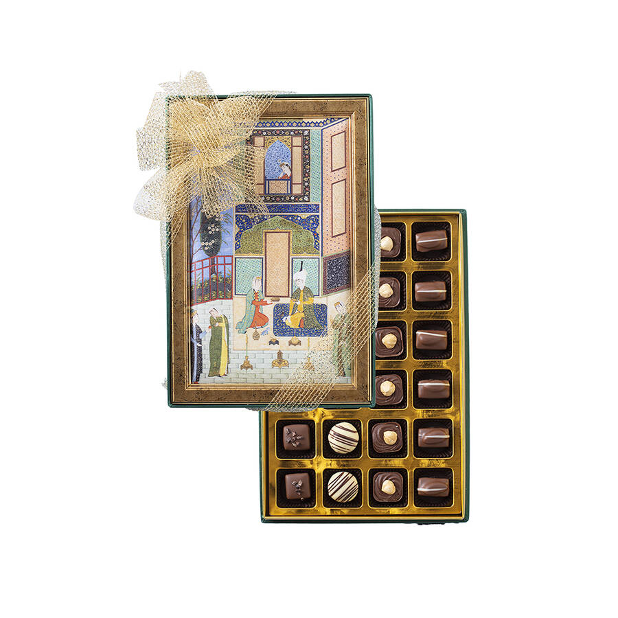 Premium Handmade Special Chocolate in Miniature Art Framed Box 24 Pieces