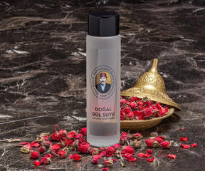 Premium Natural Distilled Rose Water in Glass Bottle 190 ml.
