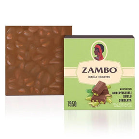Creamy Milky Swiss Chocolate Bar with Roasted Pistachios 90g